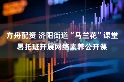 方舟配资 济阳街道“马兰花”课堂暑托班开展网络素养公开课